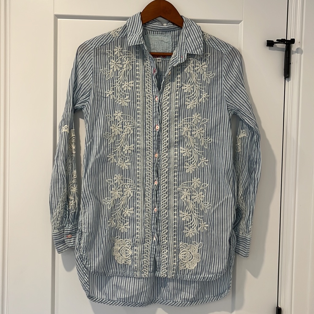 Johnny Was 3j Workshop Embroidered Tunic